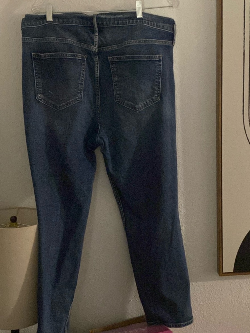 GAP Vintage Slim Mid Rise Women's Jeans Size 18 / 34 Dark Blue Denim NWOT! - Picture 8 of 9